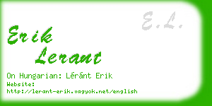 erik lerant business card