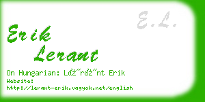 erik lerant business card